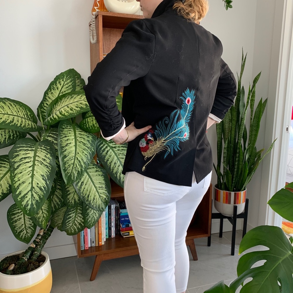 Custom Blazer Jacket With Peacock Patch - image 8